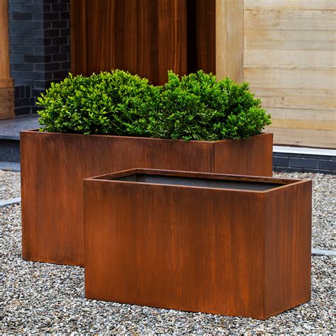 rusted steel planters boxes|rust planter box guide.